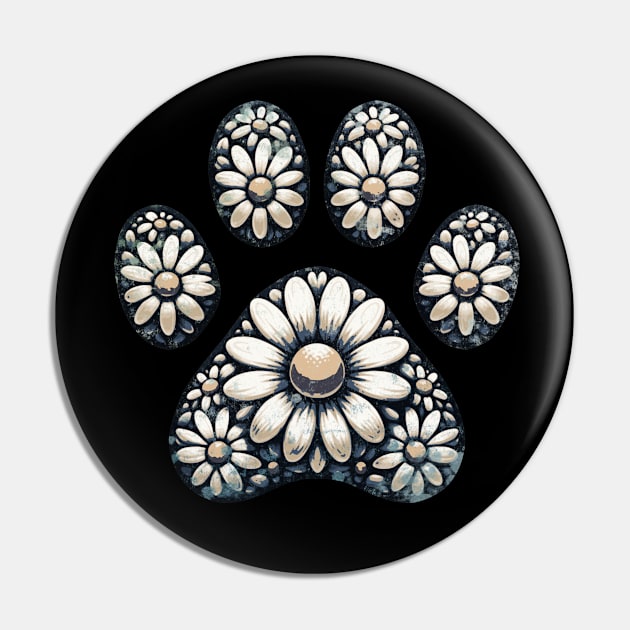 Paw print, daisies, floral, flowers, minimal style, pet lovers, animal lovers Pin by Collagedream