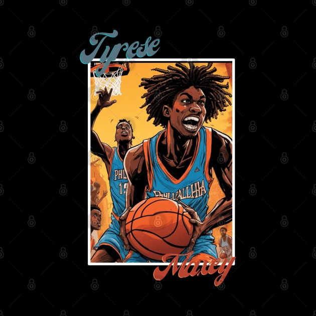 Tyrese Maxey Philadelphia victor illustration design by Nasromaystro