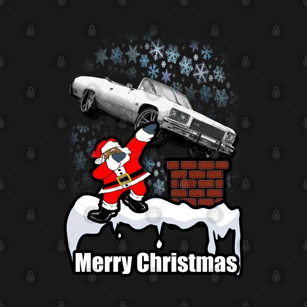 Dabbing Santa Clause Merry Impala Vert Donk Snowing Christmas by Black Ice Design