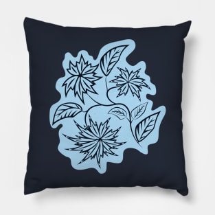 Folk flowers floral art print Flowers abstract art Pillow