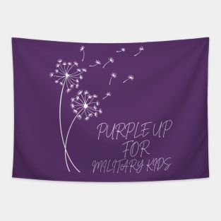 PURPLE UP FOR MILITARY KIDS DANDELION FLOWERS Tapestry