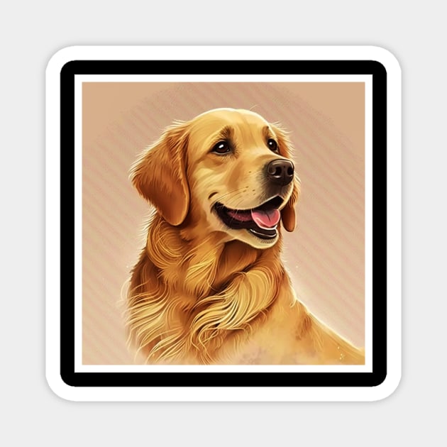 Golden Retriever Dog, Dog Lover Magnet by logiamerch