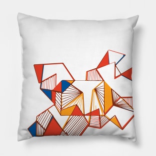 Geometric abstract popcolor minimal Pillow