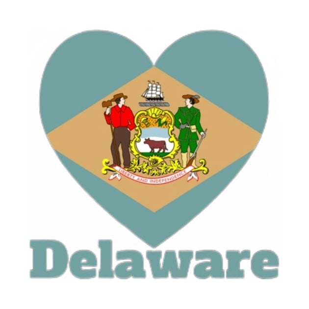 Delaware Heart Flag by Queen 1120