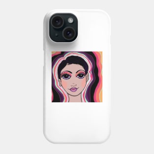 colorful female portait Phone Case