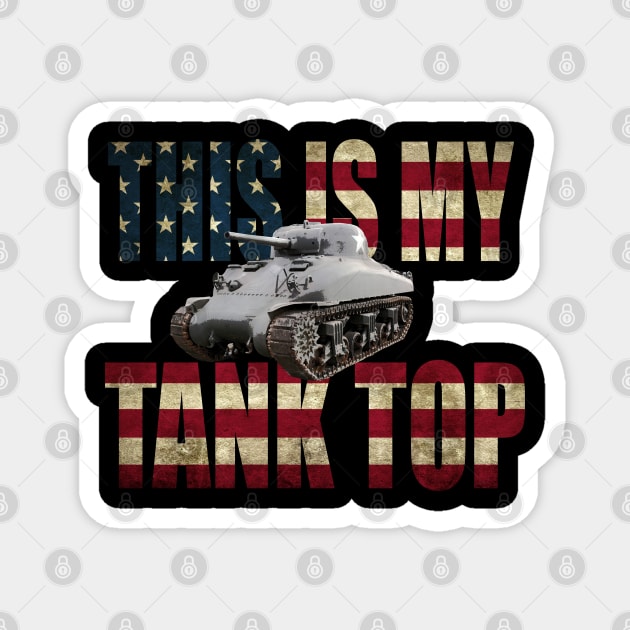 M4 Sherman Tank Magnet by Dirty Custard Designs 