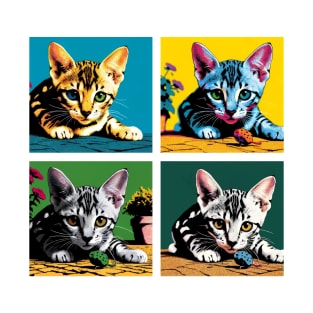 Egyptian mau Pop Art - Cute Kitties T-Shirt