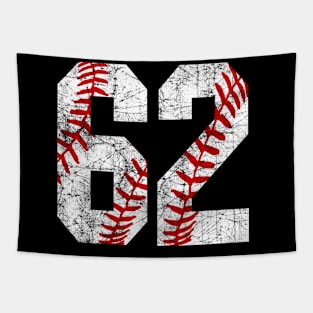 Vintage #62 Baseball Laces Baseball Mom Jersey Love Baseball Tapestry