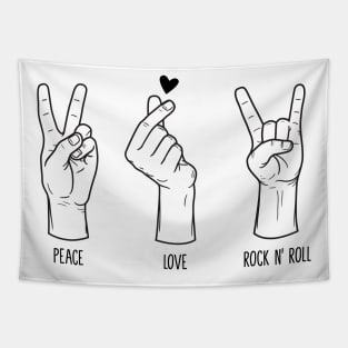 Peace Love Rock N Roll Tapestry