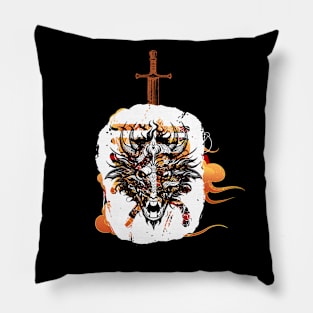 MystiDrag: Magical Dragon on the Scene Pillow