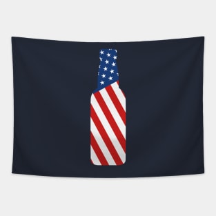 4th Of July Independence Day Beer Bottle USA Flag T-Shirt Tapestry