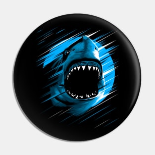 Shark Moon Lines Pin