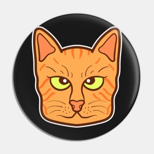 Orange domestic cat Pin