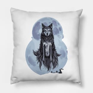 The Great Night Wolf Pillow