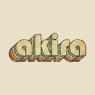 Akira // Vintage Rainbow Typography Style // 70s T-Shirt