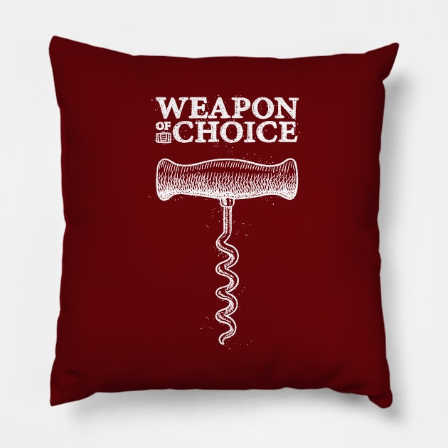Corkscrew - Weapon of choice Pillow by StefanAlfonso