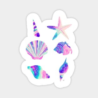 Seashells Pattern - Pretty Pastel Magnet