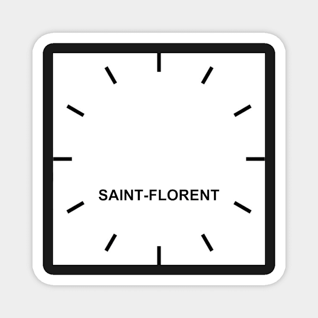 SAINT-FLORENT Time Zone Wall clock Magnet by ghjura