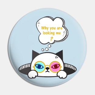 A cat angry about anything looking him Pin