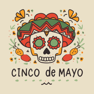 cinco de mayo skull graphic T-Shirt