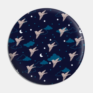 Nocturnal Bird in the Night Pin