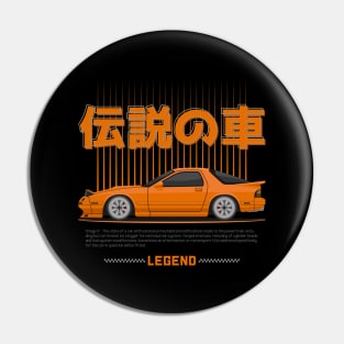 Midnight Racer Orange FC3S RX7 JDM Pin