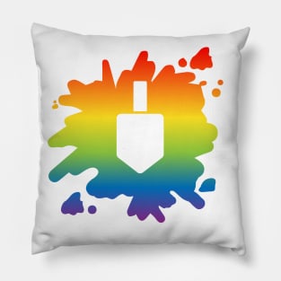 Hanukkah Dreidel Jewish Rainbows Christmas Xmas Pillow