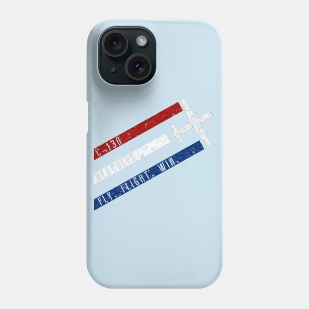 C130 Airplane Fly Fight Win USAF Vintage Phone Case by DesignedForFlight