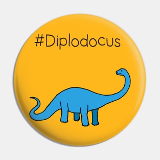 Diplodocus-blue dinosaur Pin