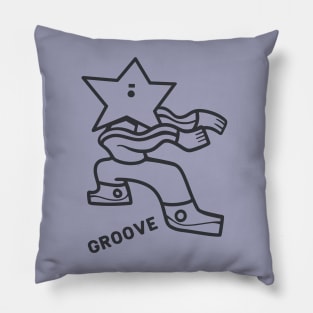 Weird Groove is the best. minimalist design for Friday vibes in black ink Pillow