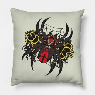 Creepy Black Widow Spider Pillow