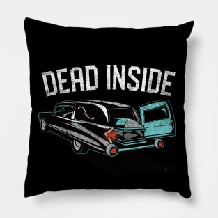 Dead Inside Casket in a Hearse Pillow