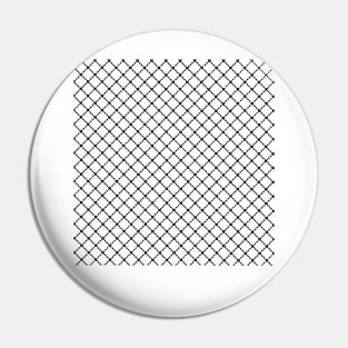 Dotted Grid 45 Black on White Pin