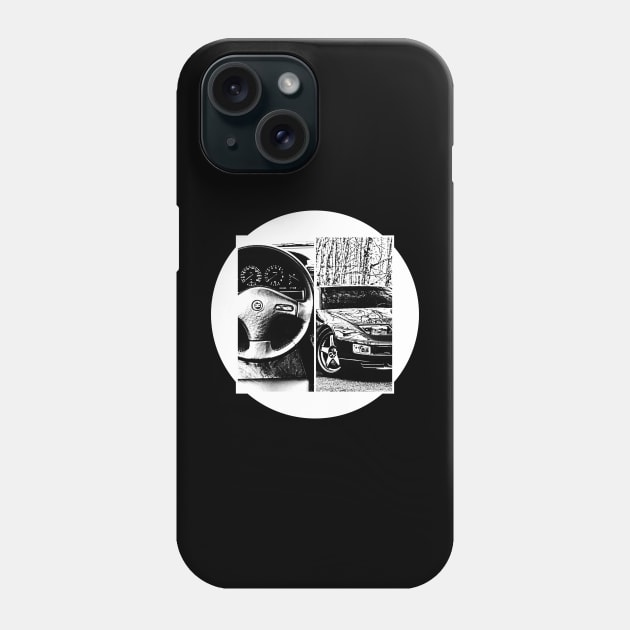 NISSAN 300ZX Black 'N White 5 (Black Version) Phone Case by Cero