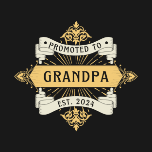 Promoted to grandpa est 2024 T-Shirt