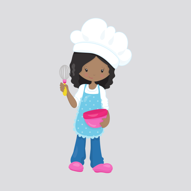 African American Girl, Baking, Baker, Pastry Chef by Jelena Dunčević