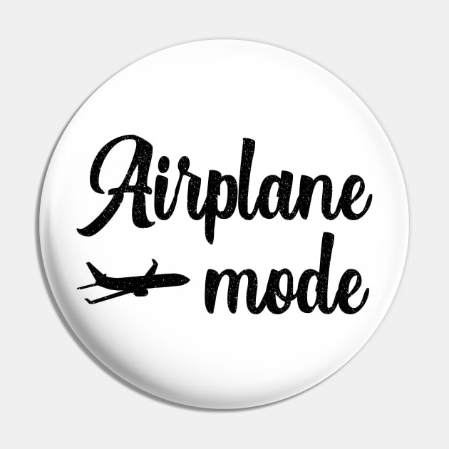 Airplane Mode World Traveler Funny Travel Pin by charlescheshire