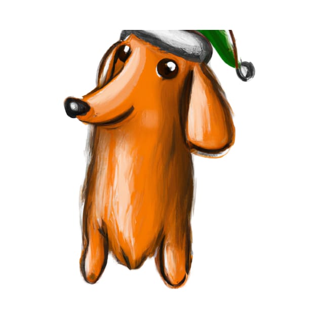 Cute Dachshund Drawing by Play Zoo