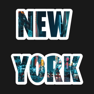 New York city walk typography letters NY city T-Shirt