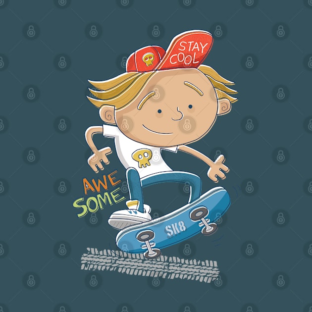 Awesome Skater Dude by vaughanduck