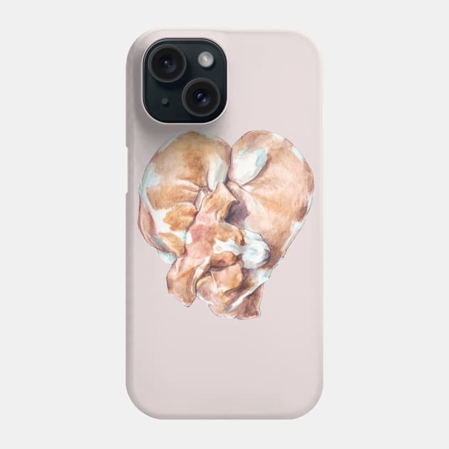 Follow Your Heart Snuggling Beagles Phone Case by stuckyillustration