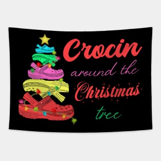 Crocin around the christmas tree Funny Christmas 2020 Gift Tapestry