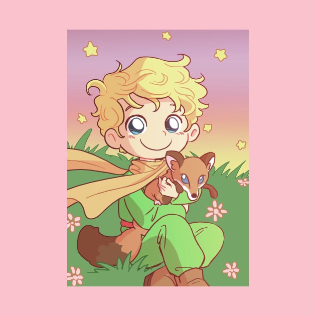 Little Prince and fox by 	 FatharaniYasmin