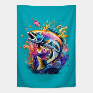 Rainbow Fish Fantasy Tapestry