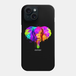 Colorful African Elephant Animal For Earth Day Phone Case