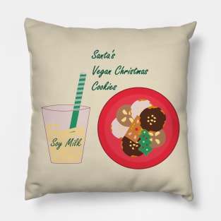 Santa's Vegan Christmas Cookies Pillow