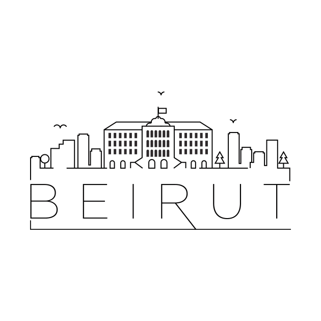 Beirut Minimal Skyline by kursatunsal