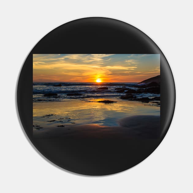 Sunset on Whipsiderry Beach Pin by jldunbar