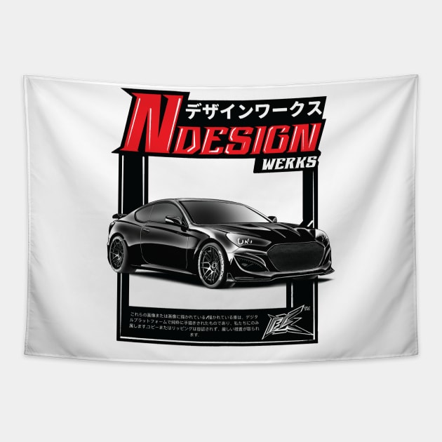 hyundai genesis 2.0 coupe black Tapestry by naquash