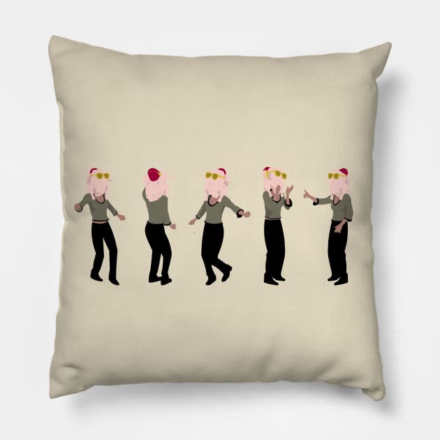 Turkey Head Dance by doctorheadly Pillow by doctorheadly